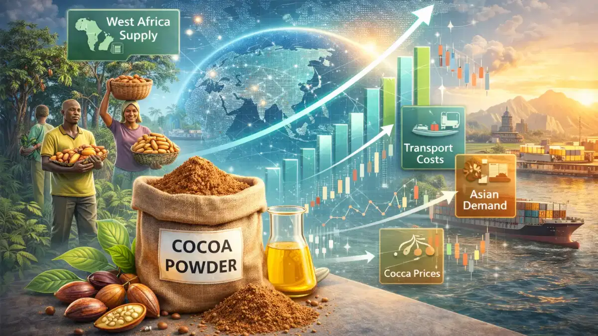 Cómo dan forma las cosechas al cacao en polvo