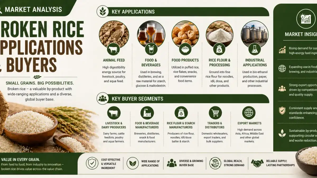 Mercado de arroz quebrado 2026: solicitudes, compradores y perspectivas de la demanda mundial